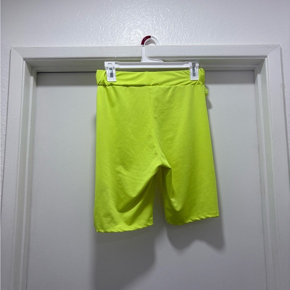 Neon Yellow Ruched Shorts - Picture 4 of 4